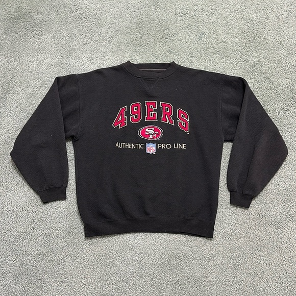 Vintage 90s San Francisco 49ers Retro Embroidered NFL Pro Line Sweatshirt Men